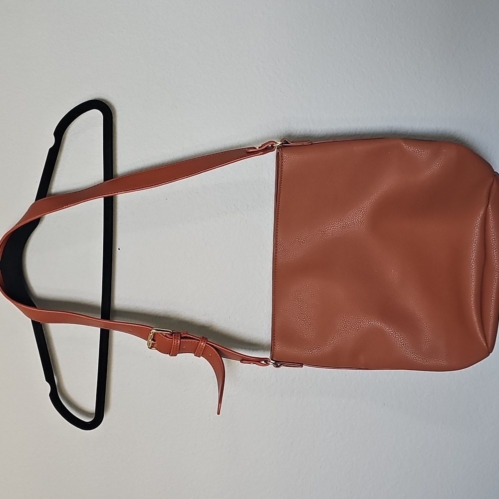 Sole Society Elegant Tan Vegan Leather Shoulder Bag